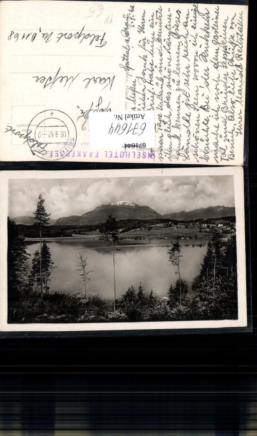 671644,Foto Ak Faakersee Villach-Drobollach am Faaker See Feldpost Nr 01168