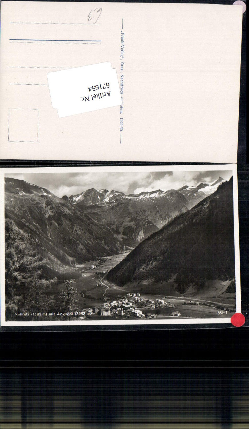 671654,Foto Ak Mallnitz mit Ankogel
