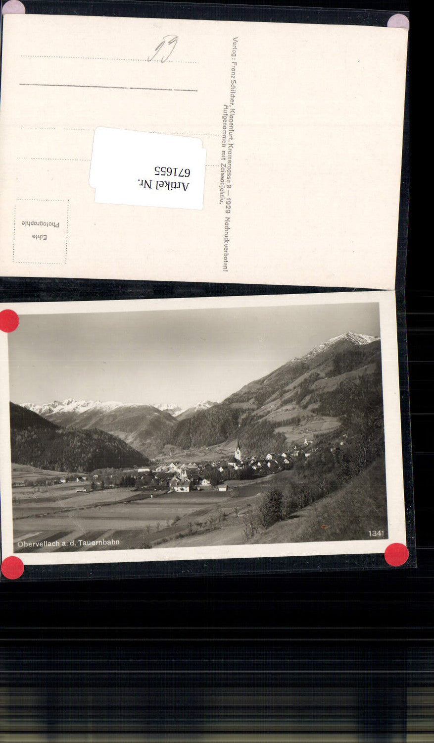 671655,Foto Ak Obervellach a. d. Tauernbahn
