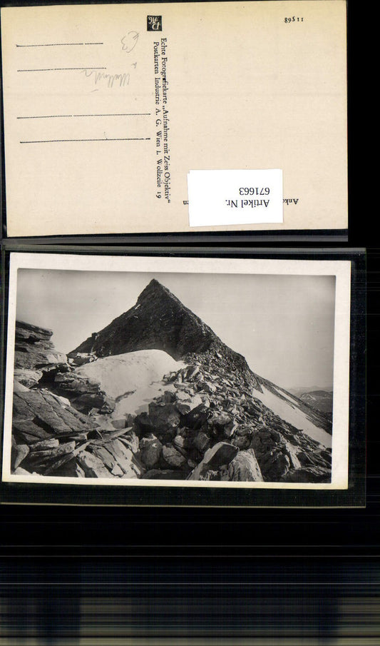 671663,Foto Ak Ankogelspitze v. Norden Ankogel Gemeinde Malta Brandstatt