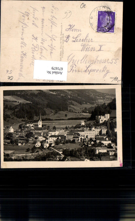 671679,Foto Ak Gmünd Kärnten Ansicht