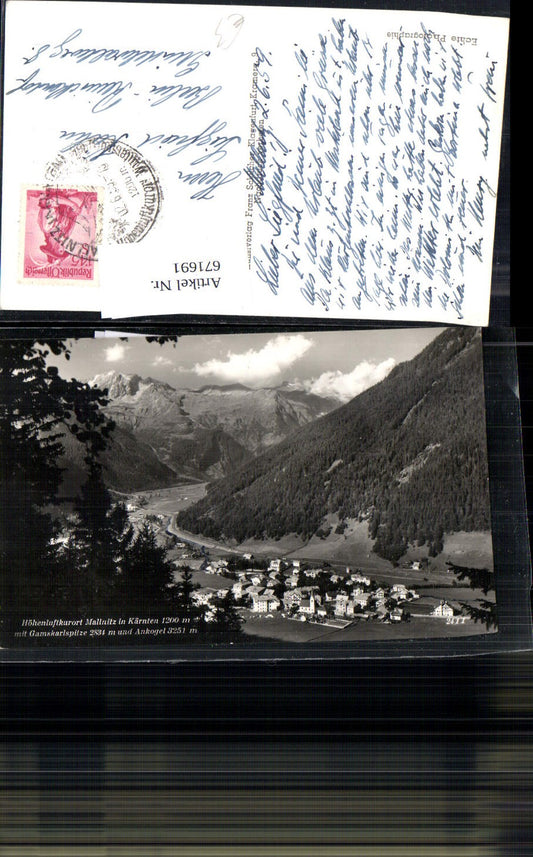 671691,Foto Ak Mallnitz m. Gamskarspitze u. Ankogel