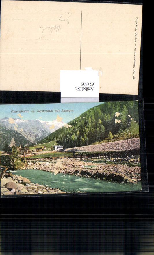 671695,Mallnitz Tauernbahn Seebachtal mit Ankogel pub Purger Co 9660