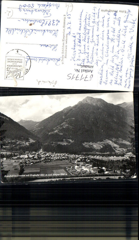 671715,Foto Ak Steinfeld im Drautal mit Grakofel u. Stagor