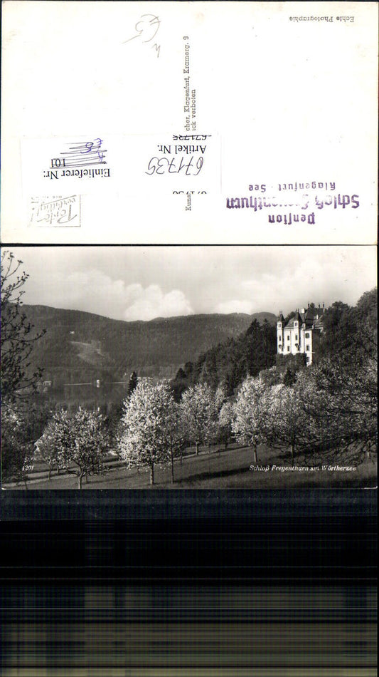 671735,Foto Ak Schloss Freyenthurn a. Wörthersee Klagenfurt am Wörthersee