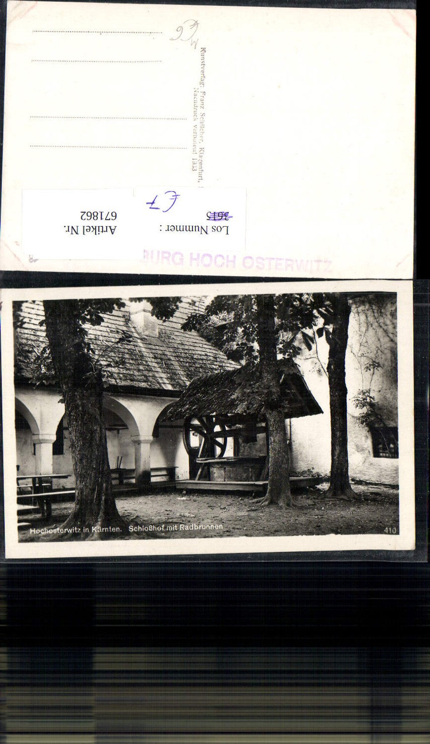 671862,Foto Ak Hochosterwitz Schlosshof  Radbrunnen Launsdorf Sankt Georgen am Längsee