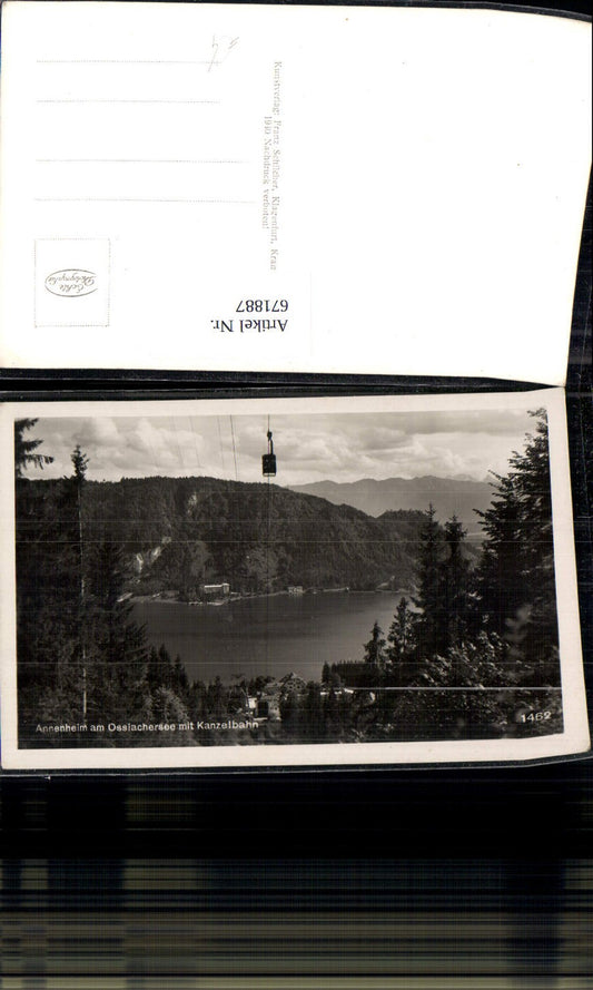 671887,Foto Ak Annenheim Treffen a. Ossiachersee mit Kanzelbahn Seilbahn