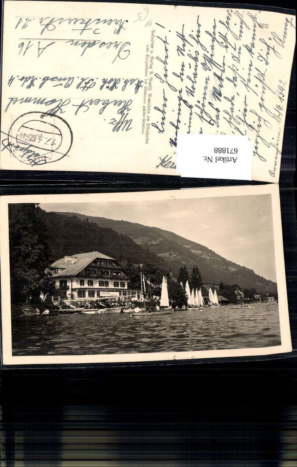 671888,Foto Ak Annenheim Treffen a. Ossiachersee Hotel Aichelberghof Feldpost