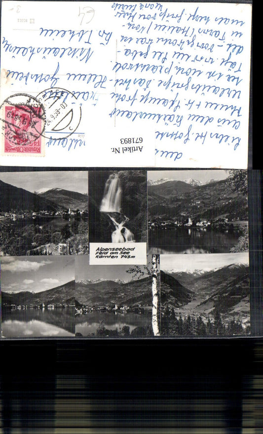 671893,Mehrbild Ak Alpenseebad Feld a. See Wasserfall