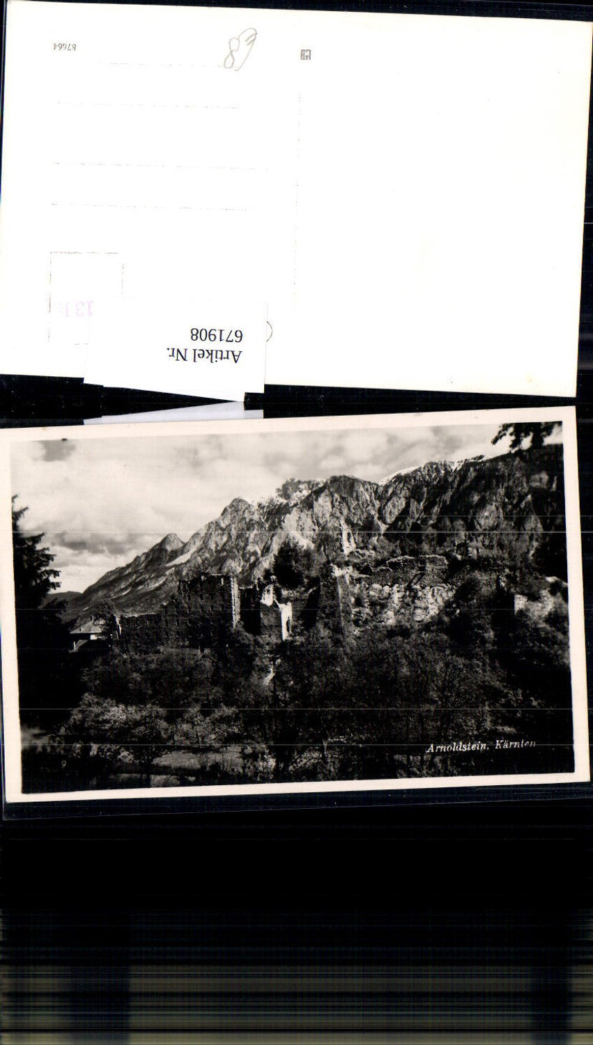 671908,Foto Ak Arnoldstein Ansicht Ruine Klosterruine