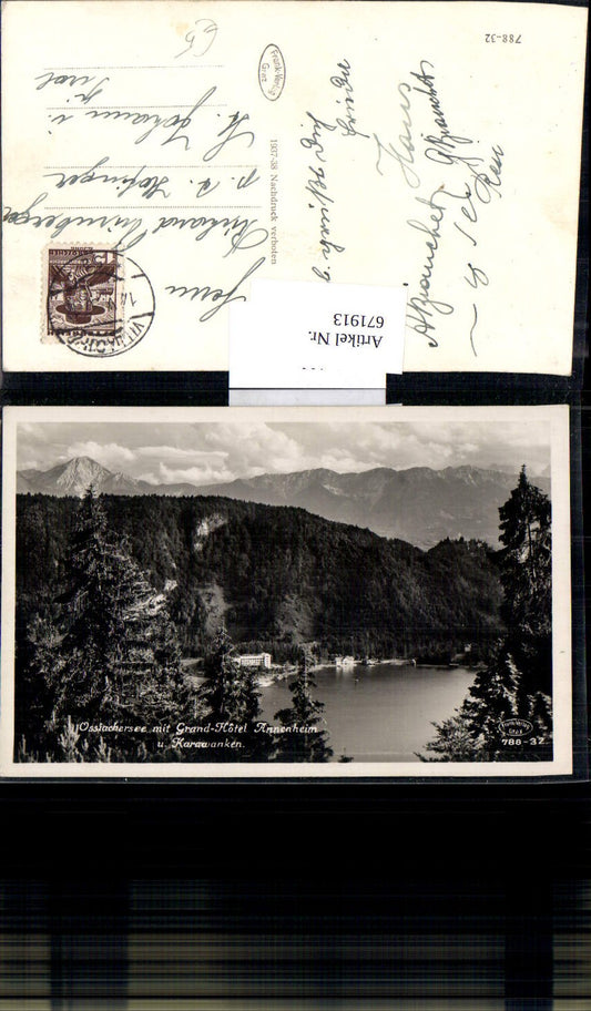 671913,Foto Ak Ossiachersee mit Grand-Hotel Annenheim Treffen a. Ossiachersee