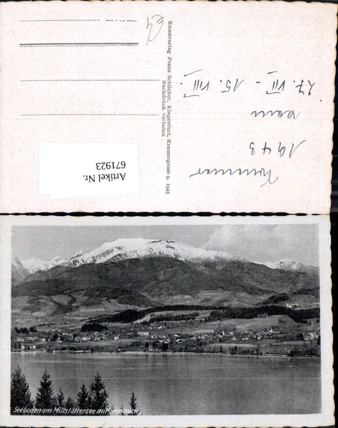 671923,Seeboden a. Millstättersee mit Gmeineck