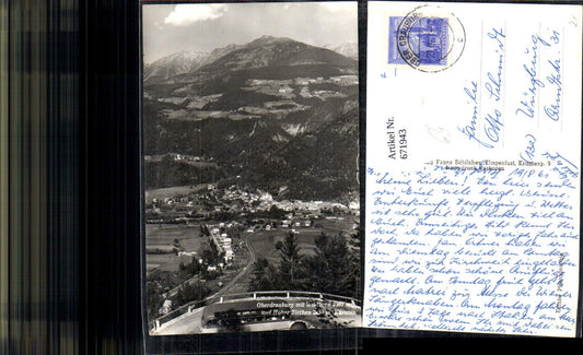 671943,Foto Ak Oberdrauburg mit Wildhorn u. Hoher Ziethen Reisebus Bus