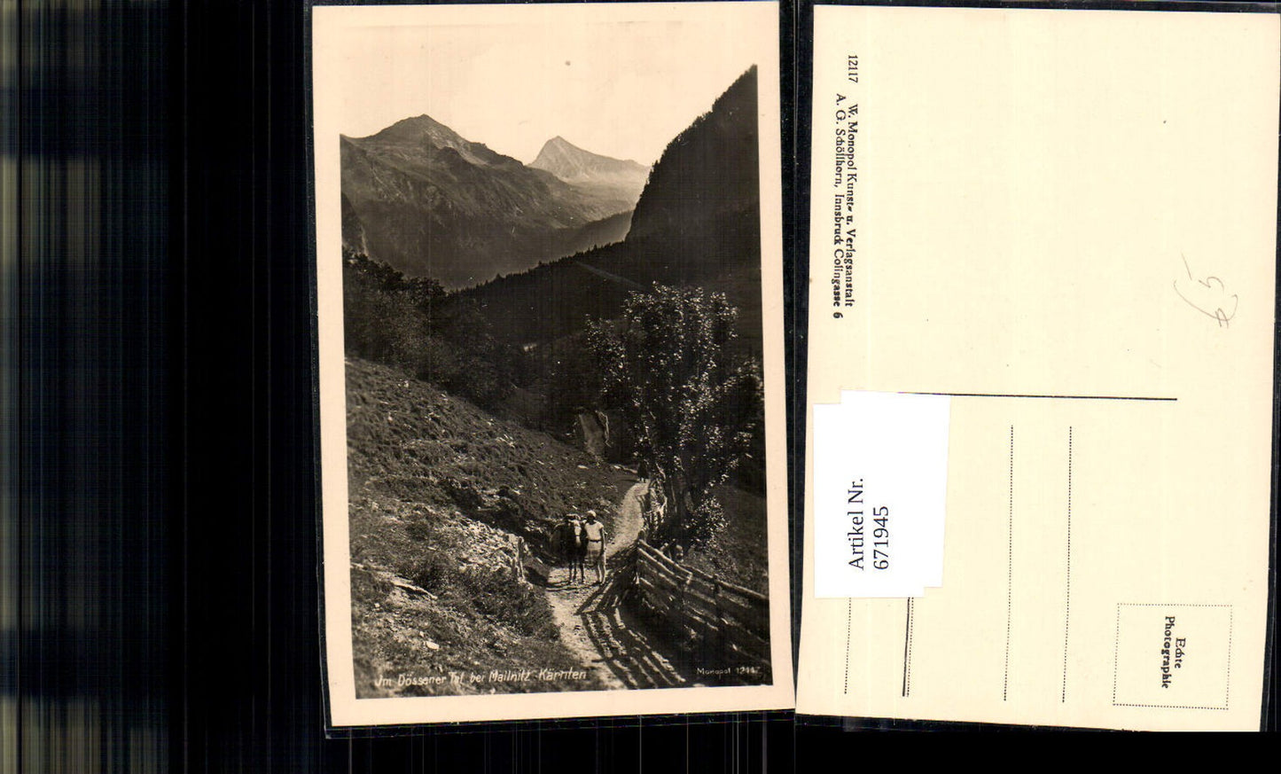 671945,Im Dössener Tal b. Mallnitz Pferd Wandern