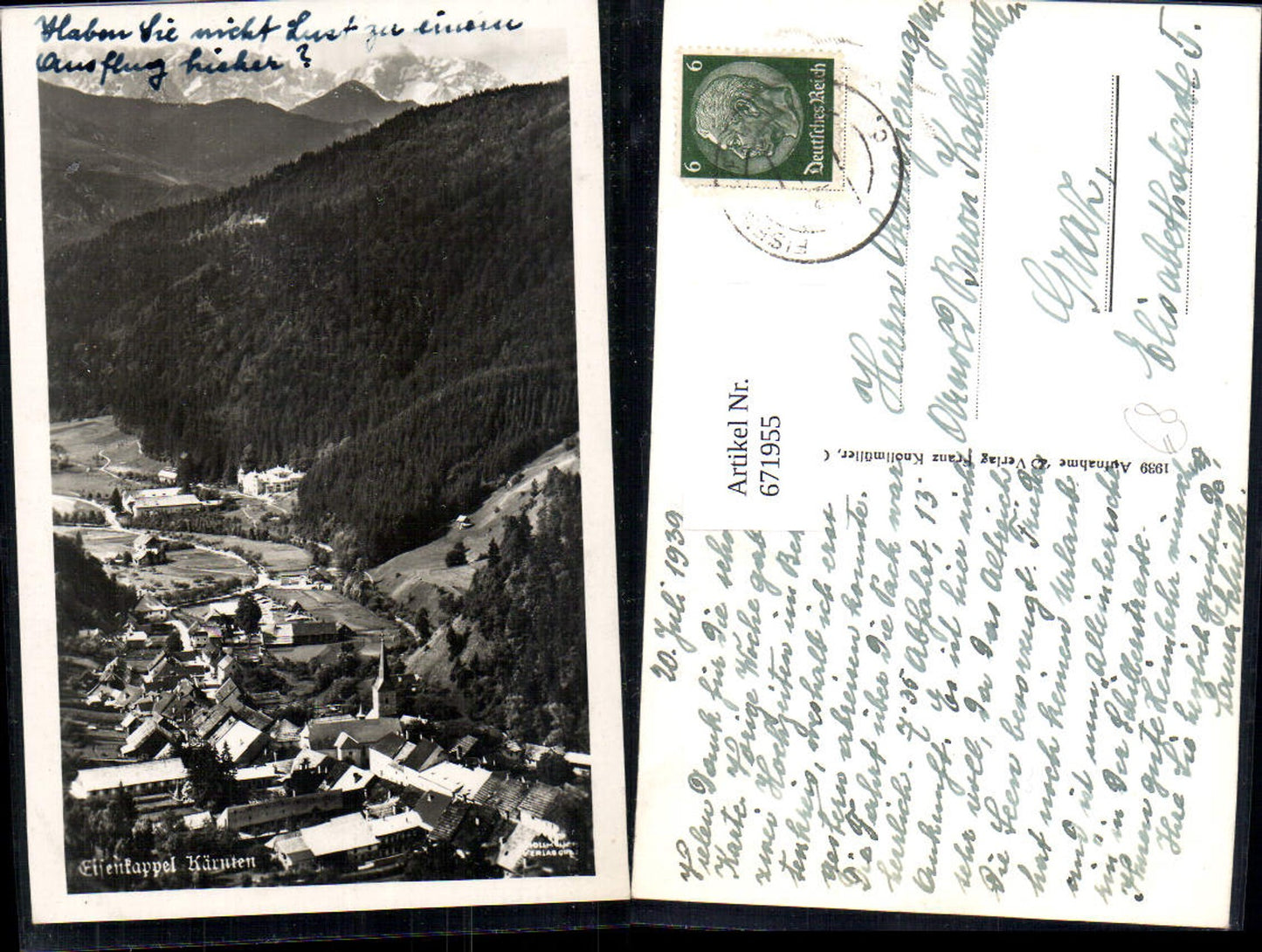 671955,Foto Ak Eisenkappel Ansicht