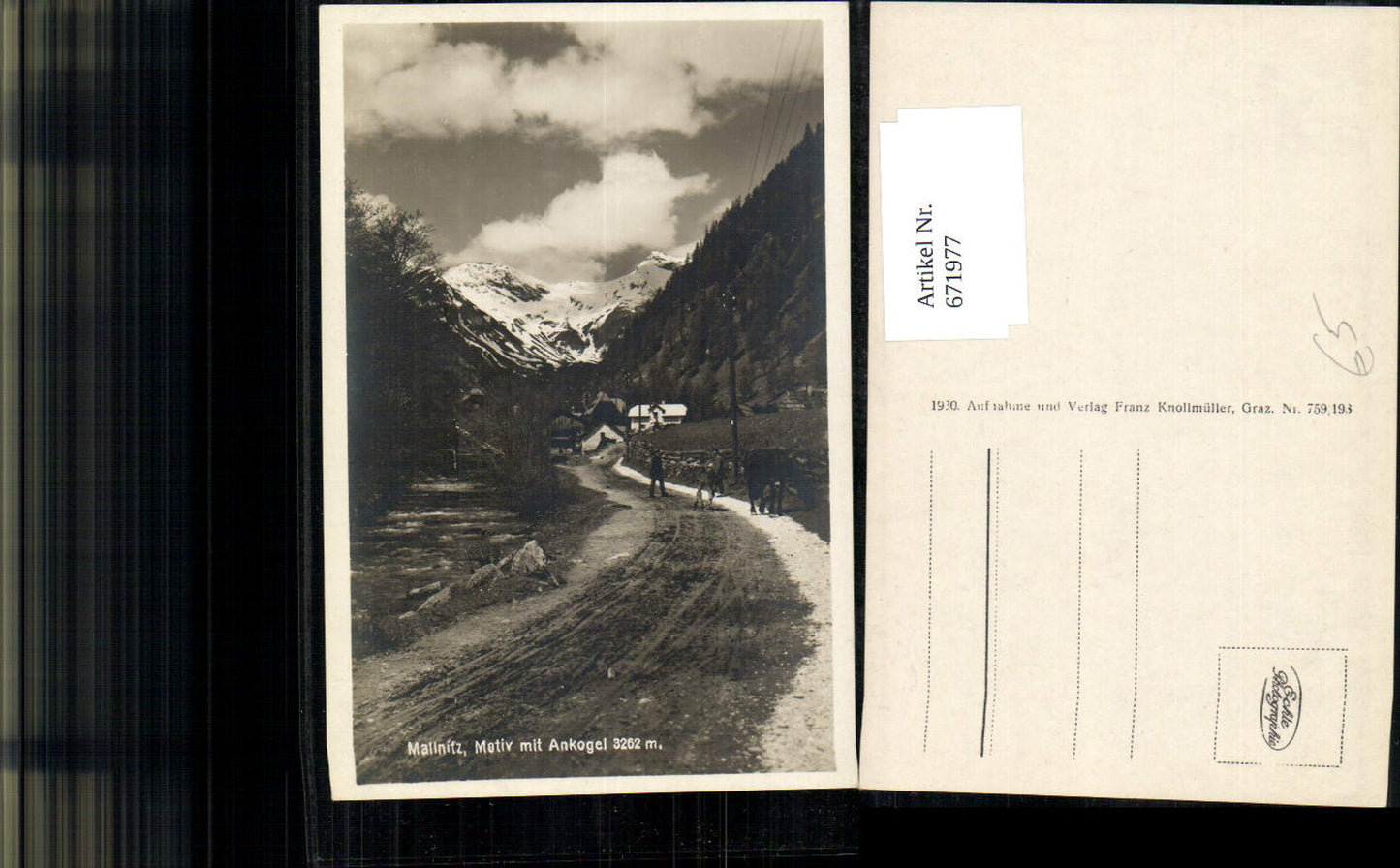671977,Foto Ak Mallnitz Motiv mit Ankogel