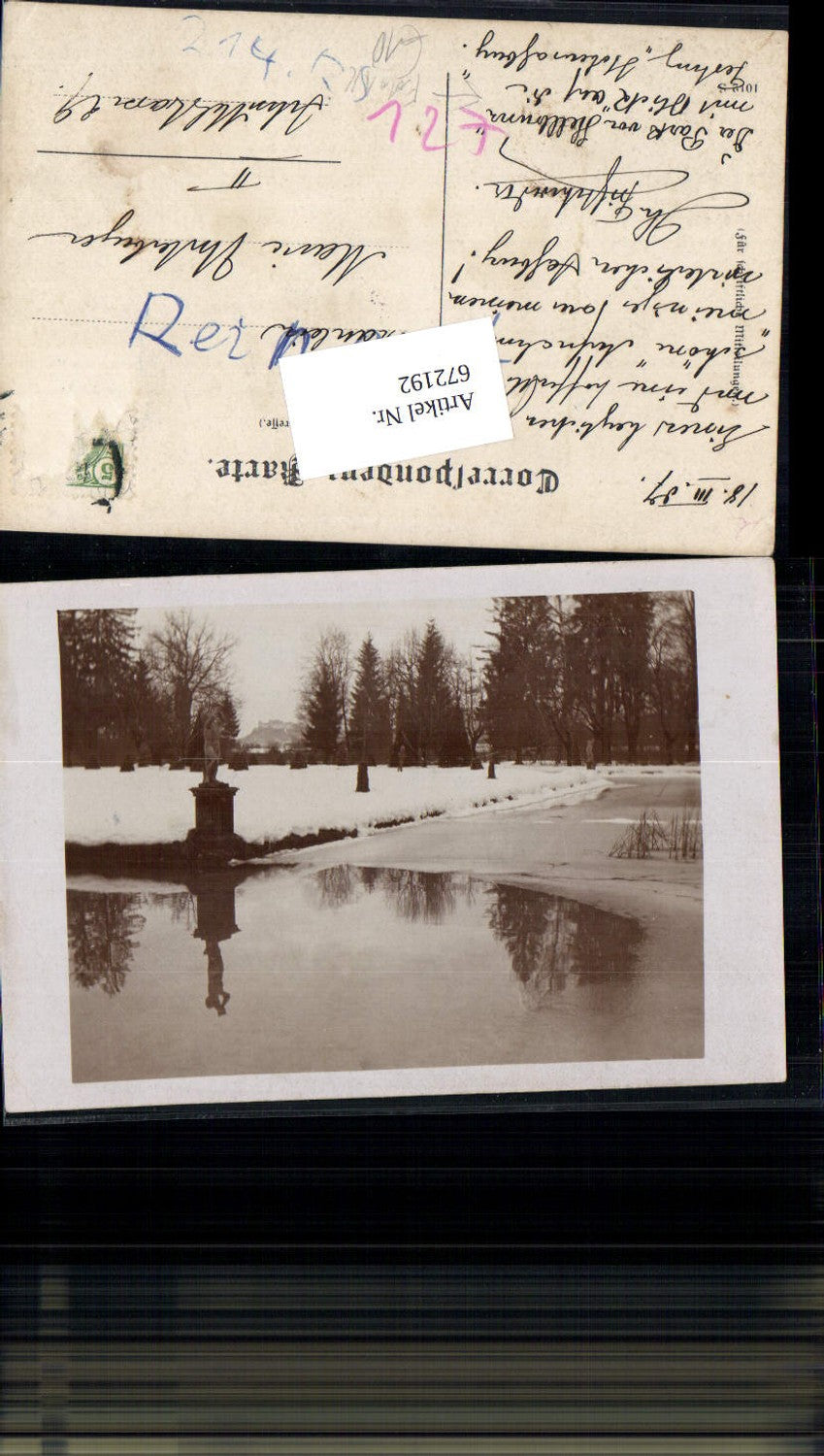 672192,Foto-AK Salzburg Hellbrunn Schlosspark 1907