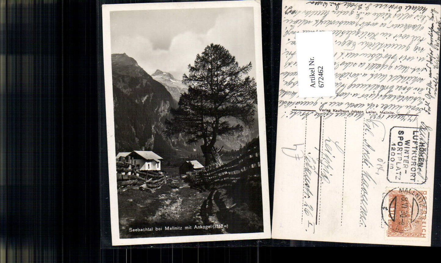 672462,Photo Ak Seebachtal b. Mallnitz with Ankogel