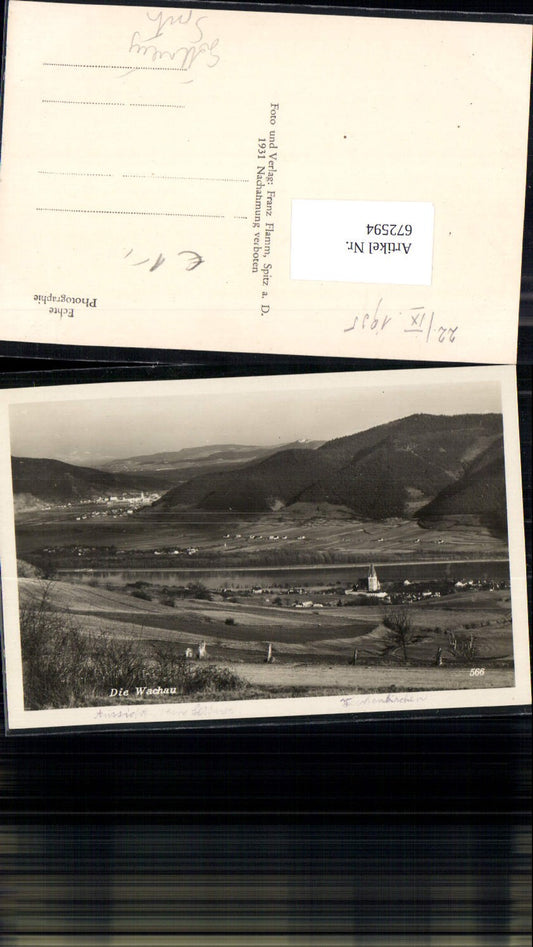 672594,Foto Ak Wachau Spitz Ansicht