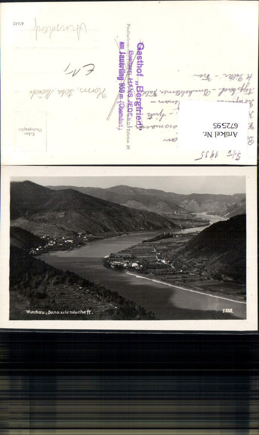 672595,Foto Ak Wachau Donaulandschaft Arnsdorf Rossatz