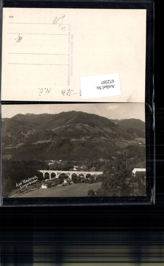 672597,Foto Ak Aus Neubruck Luegerbrücke Brücke Scheibbs