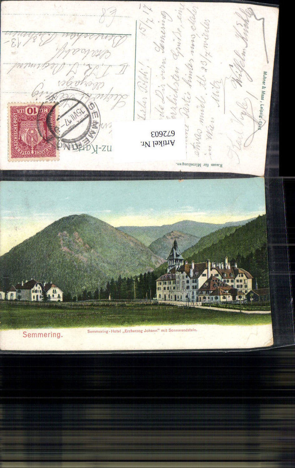 672603,Semmering-Kurort Semmering-Hotel Erzherzog Johann Sonnwendstein