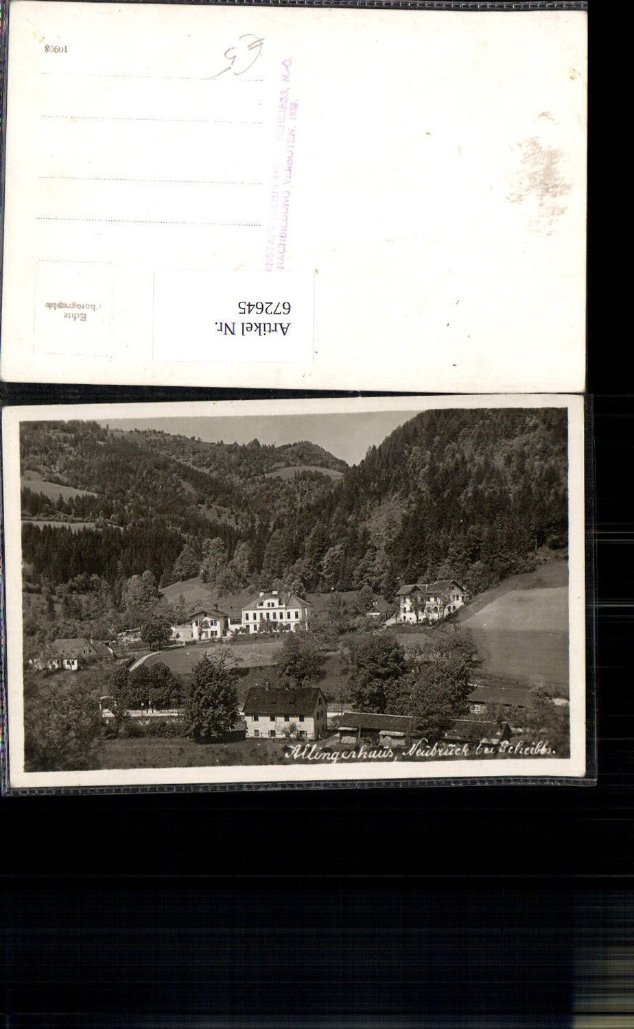 672645,Foto Ak Allingerhaus Neubruck b. Scheibbs