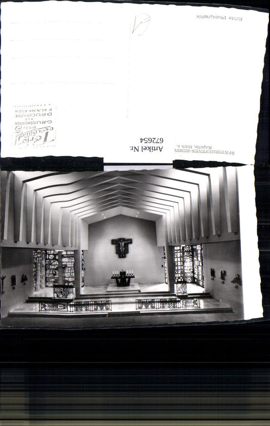 672654,Foto Ak Horn Spätberufenen-Seminar Kapelle Blick z. Altar