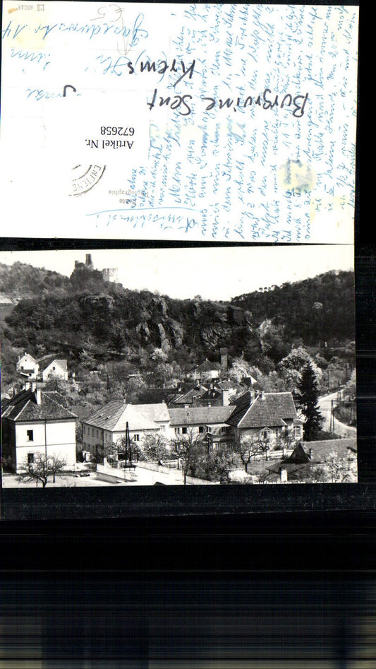 672658,Foto Ak Burgruine Senftenberg Ansicht