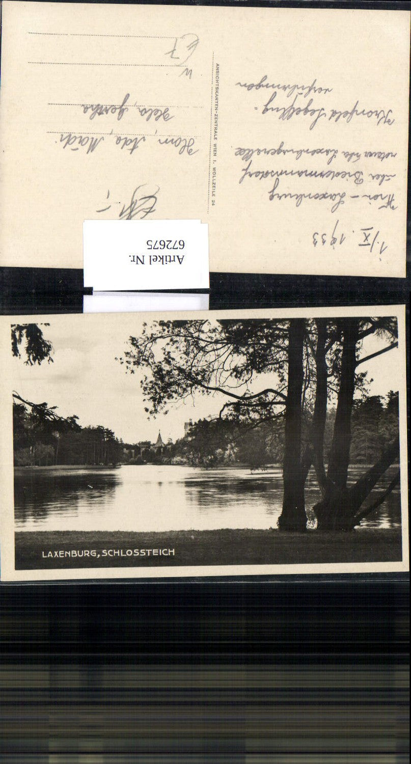 672675,Foto Ak Laxenburg Schlossteich