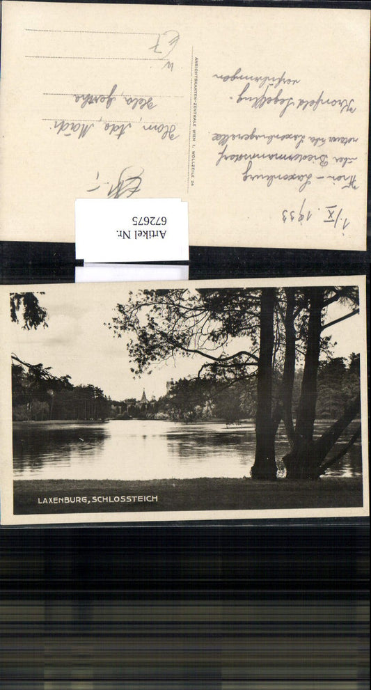 672675,Foto Ak Laxenburg Schlossteich