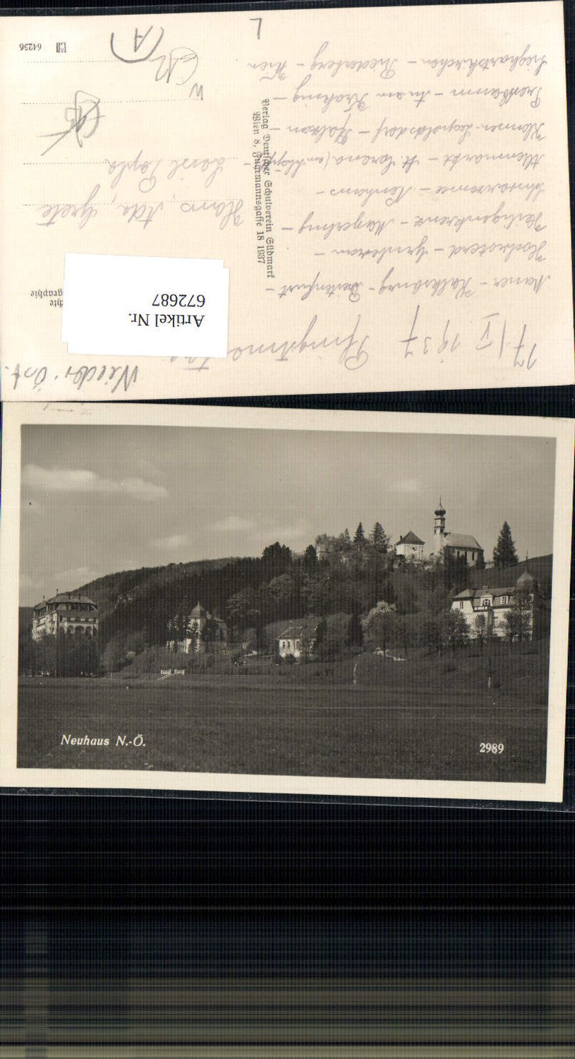 672687,Foto Ak Neuhaus Weissenbach an der Triesting Ansicht m. Kirche