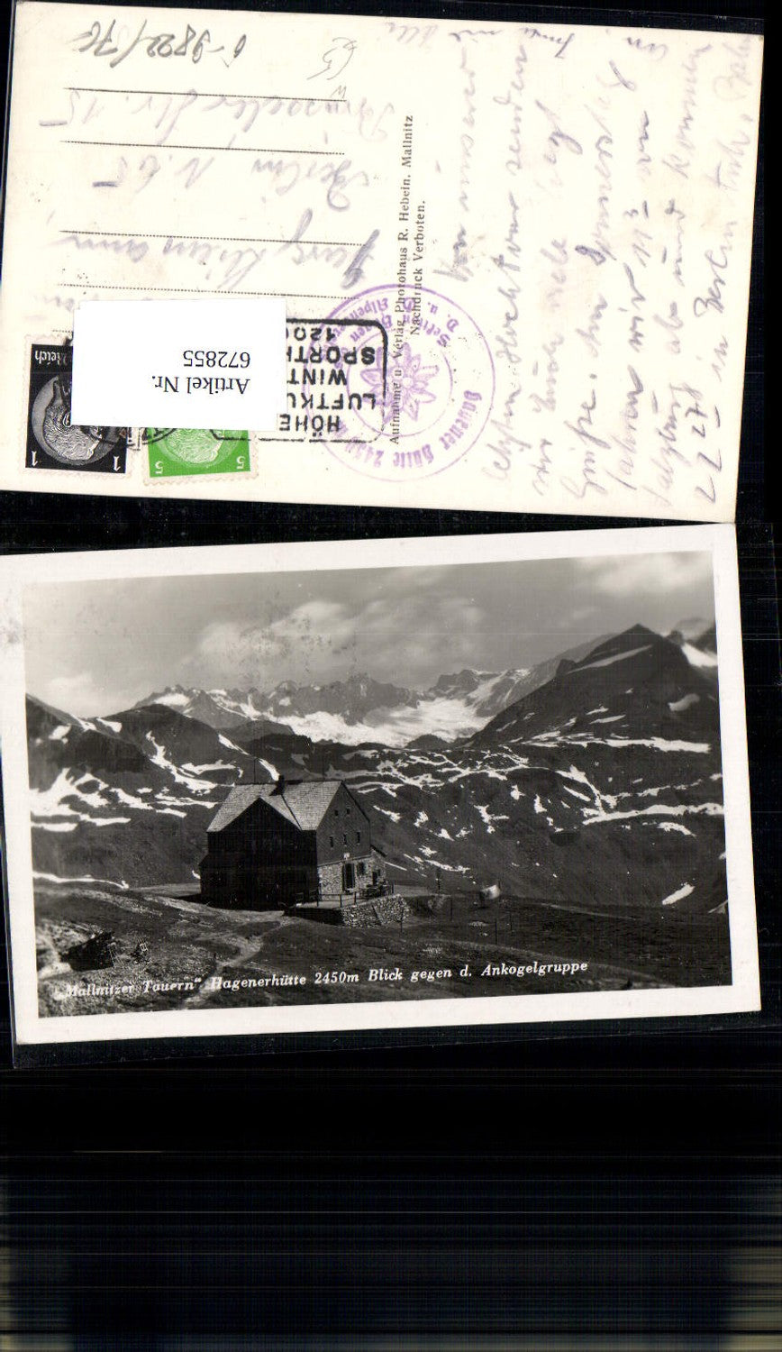 672855,Mallnitz Mallnitzer Tauern Hagener Hütte Blick geg. Ankogelgruppe