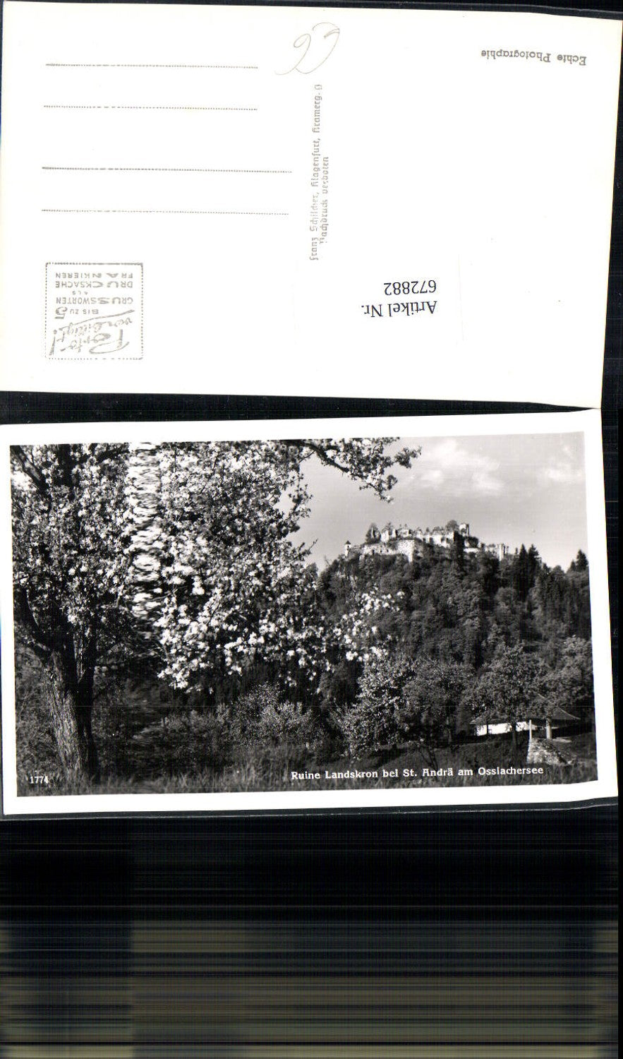 672882,Foto Ak Ruine Landskron Sankt Andrä Villach