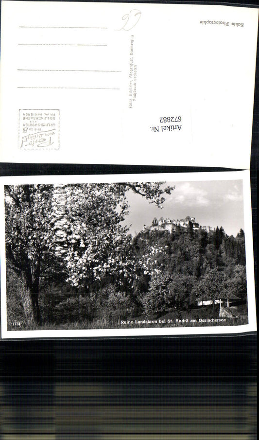 672882,Foto Ak Ruine Landskron Sankt Andrä Villach
