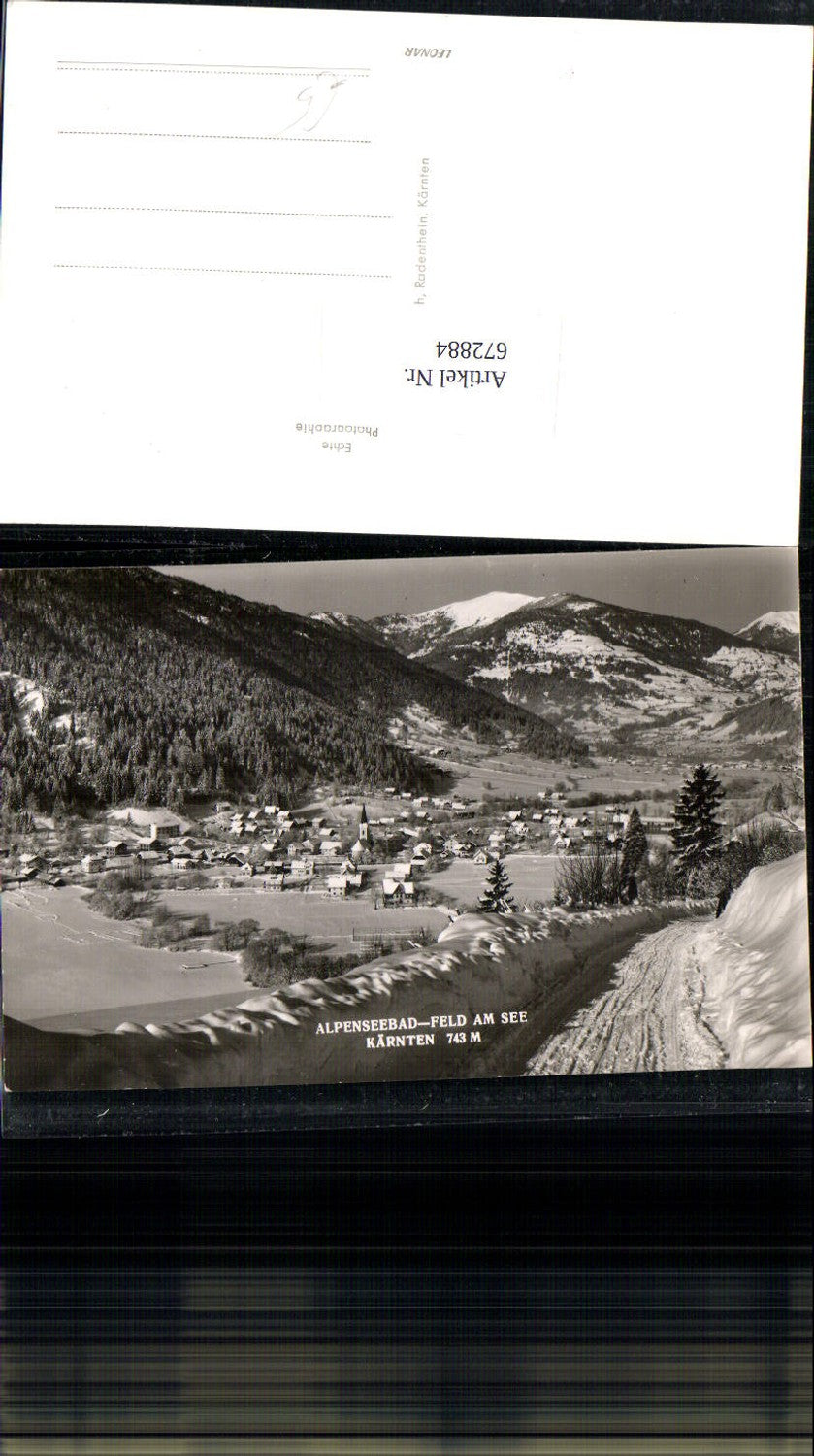 672884,Foto Ak Alpenseebad Feld a. See im Winter
