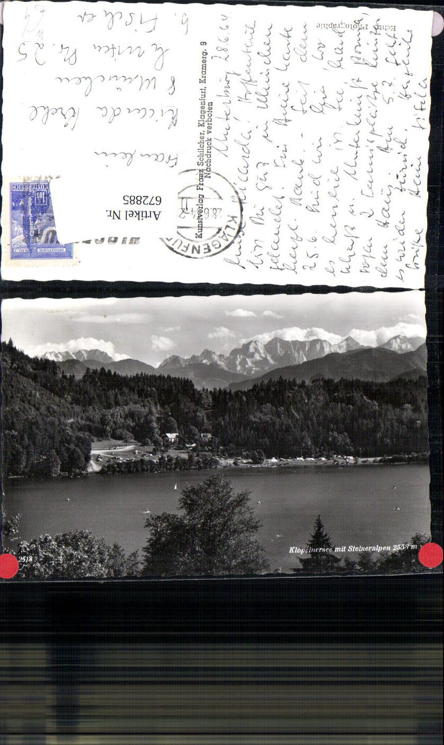 672885,Klopeinersee mit Steineralpen Sankt Kanzian am Klopeiner See
