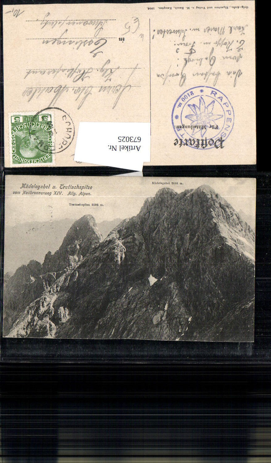 673025,Mädelegabel u. Trettachspitze Einödsbach Oberstdorf Allgäu