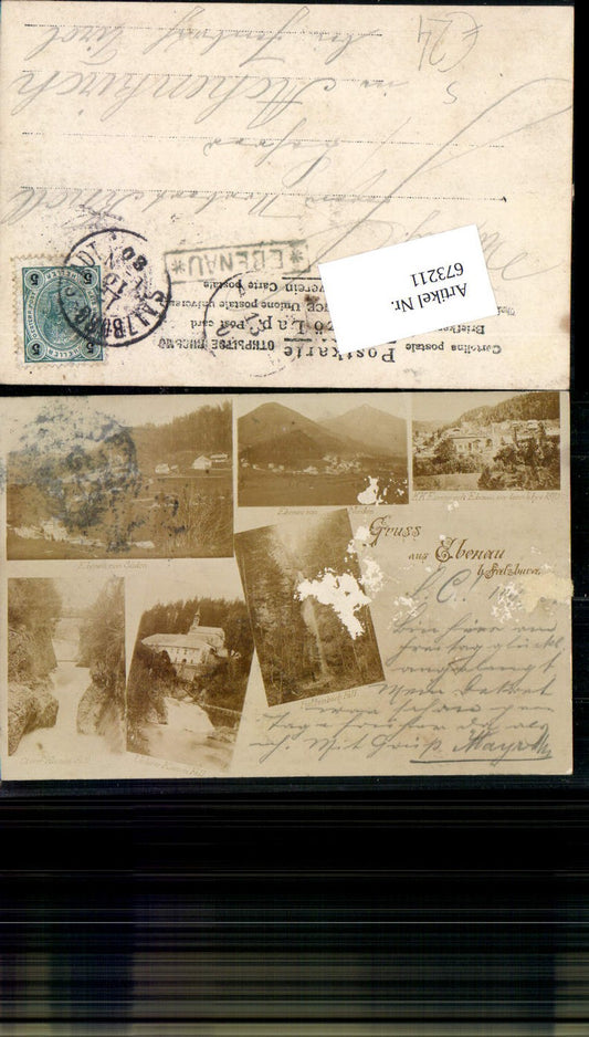 673211,seltene AK Gruss aus Ebenau bei Salzburg 1900 Postablage Postablagestempel