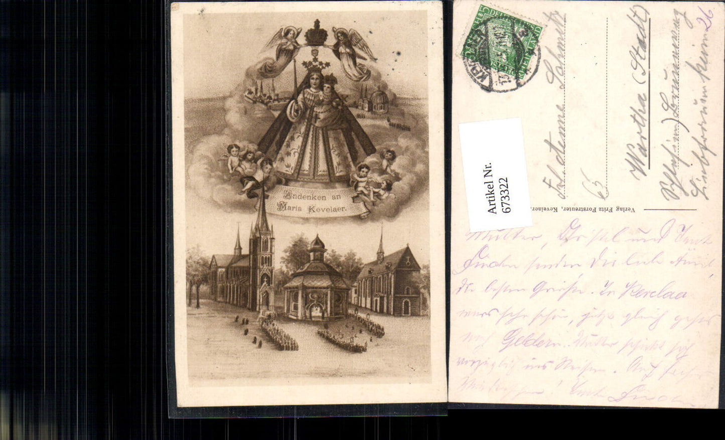 673322,Andenken an Maria Kevelaer Gnadenmutter Religion