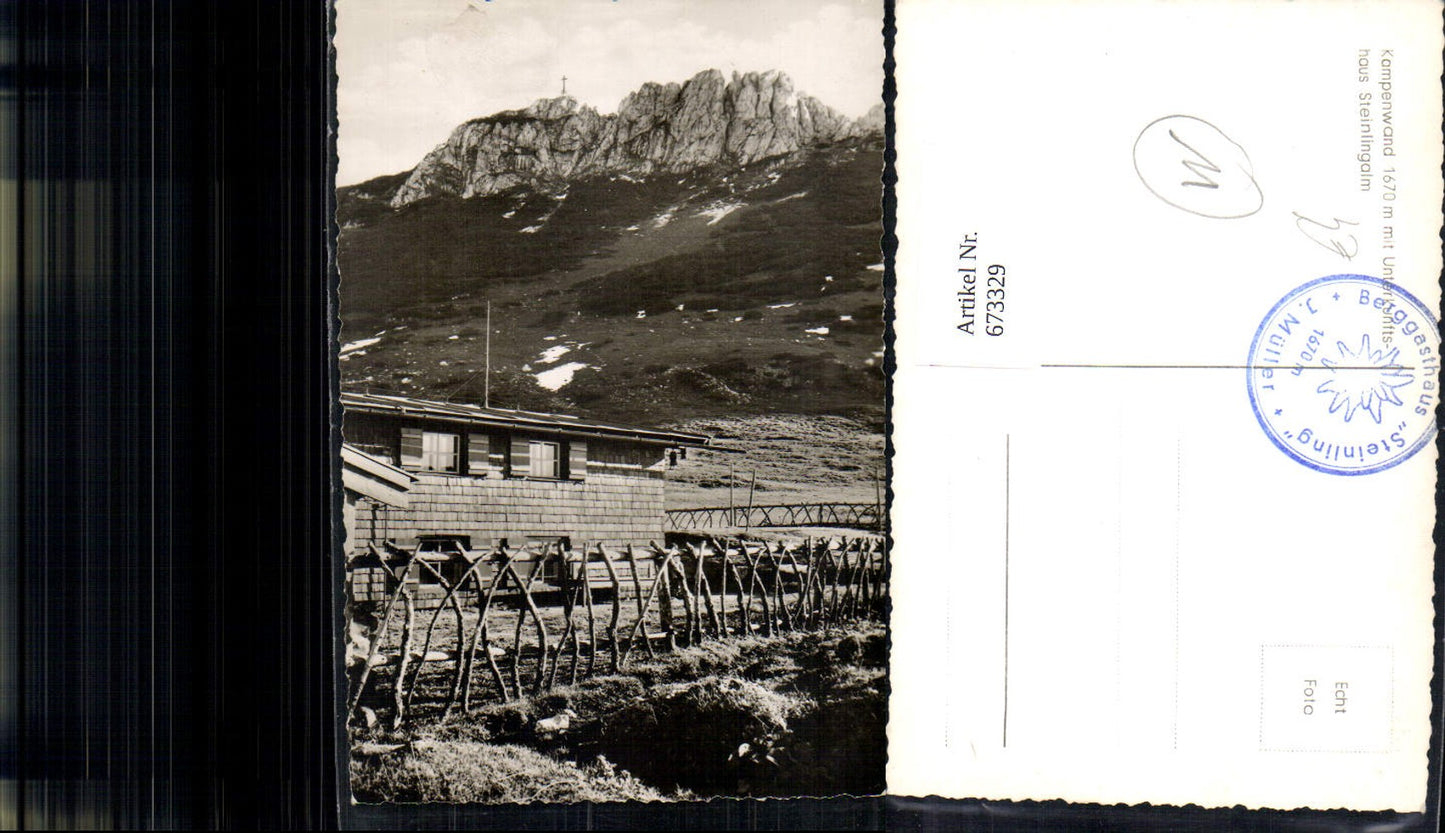 673329,Foto Ak Aschau im Chiemgau Kampenwand u. Steinlingalm