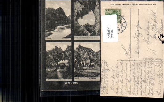 673334,Mehrbild Ak Altenahr Eisenbahntunnel Blick Burgruine