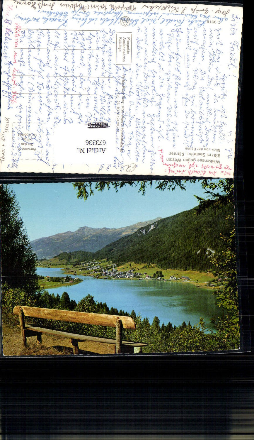 673336,Weißensee geg. Westen Blick v. d. Rauna