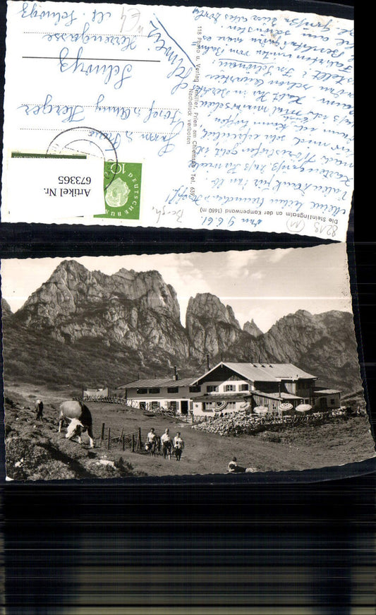 673365,Foto Ak Aschau im Chiemgau Kampenwand u. Steinlingalm