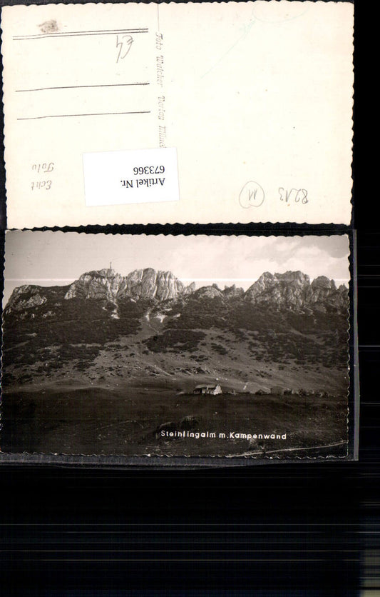 673366,Foto Ak Aschau im Chiemgau Kampenwand u. Steinlingalm