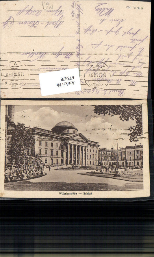 673378,Kassel Cassel Wilhelmshöhe Schloss Feldpost
