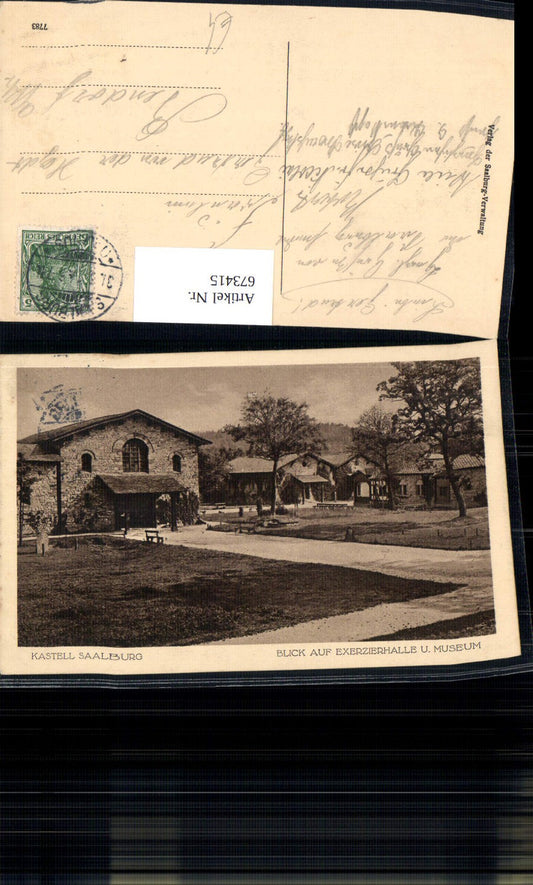 673415,Bad Homburg vor der Höhe Kastell Saalburg Blick auf Exerzierhalle u. Museum