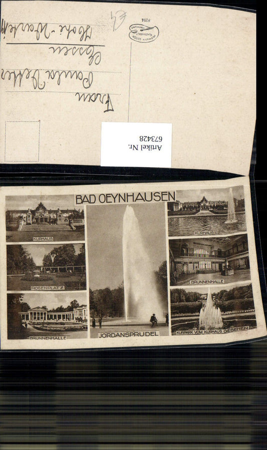 673428,Mehrbild Ak Bad Oeynhausen Jordansprudel Kurhaus Rosenplatz Brunnenhalle