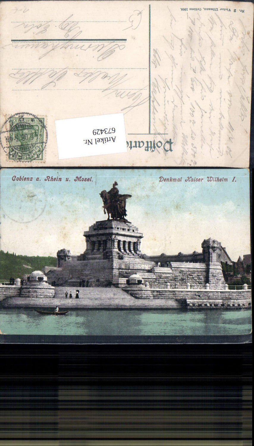 673429,Koblenz Coblenz a. Rhein u. Mosel Denkmal Kaiser Wilhelm 1