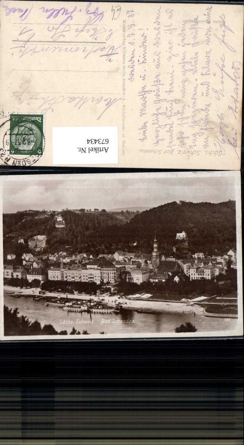 673434,Foto Ak Sächs. Schweiz Bad Schandau Schiff Dampfer